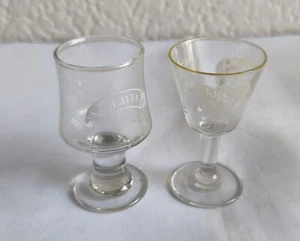 Par de vasos de jerez transparentes vintage - Imagen 1 de 8