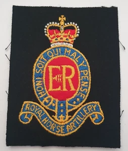 Royal Horse Artillery Embroidered Badge Patch. British Army. Queens Crown. V5 - Picture 1 of 3