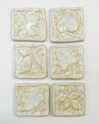 LEAF MOSAIC TILES 手工陶瓷艺术工艺瓷砖撒哈拉沙米色套装 /6 — 第 1/4 张图片