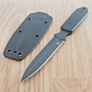 Fred Perrin La Dague Fixed Knife 3" Double Edge 440C Steel Blade Micarta Handle - Picture 1 of 14