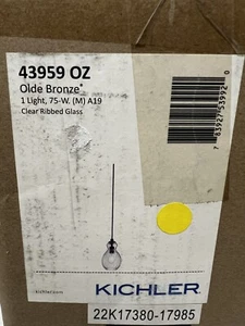Kichler 43959OZ Riviera 6" 1 Light Mini Pendant Olde Bronze - Picture 1 of 2