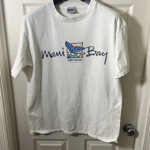 T-shirt uomo L manica corta vintage 1995 Maui Bay Hawaii souvenir - Foto 1 di 12