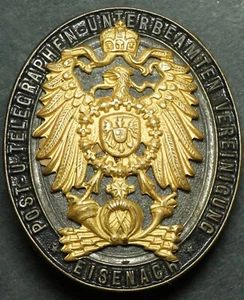EISENACH / THÜRINGEN: Abzeichen. POST- & TELEGRAPHEN-UNTERBEAMTEN-VEREINIGUNG. - Bild 1 von 2