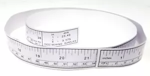 Regla de cinta adhesiva de medición pegajosa de 36"" x 1"" de mesa leída en pulgadas y cm - Imagen 1 de 1