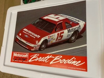 Postal vintage 1989 Brett Bodine Nascar Foto 1 de 2