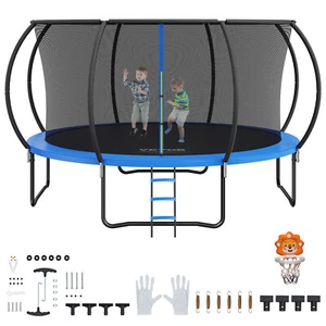 VEVOR 14FT Outdoor Recreational Trampoline for Kids with safety Enclosure Net - Picture 1 of 12