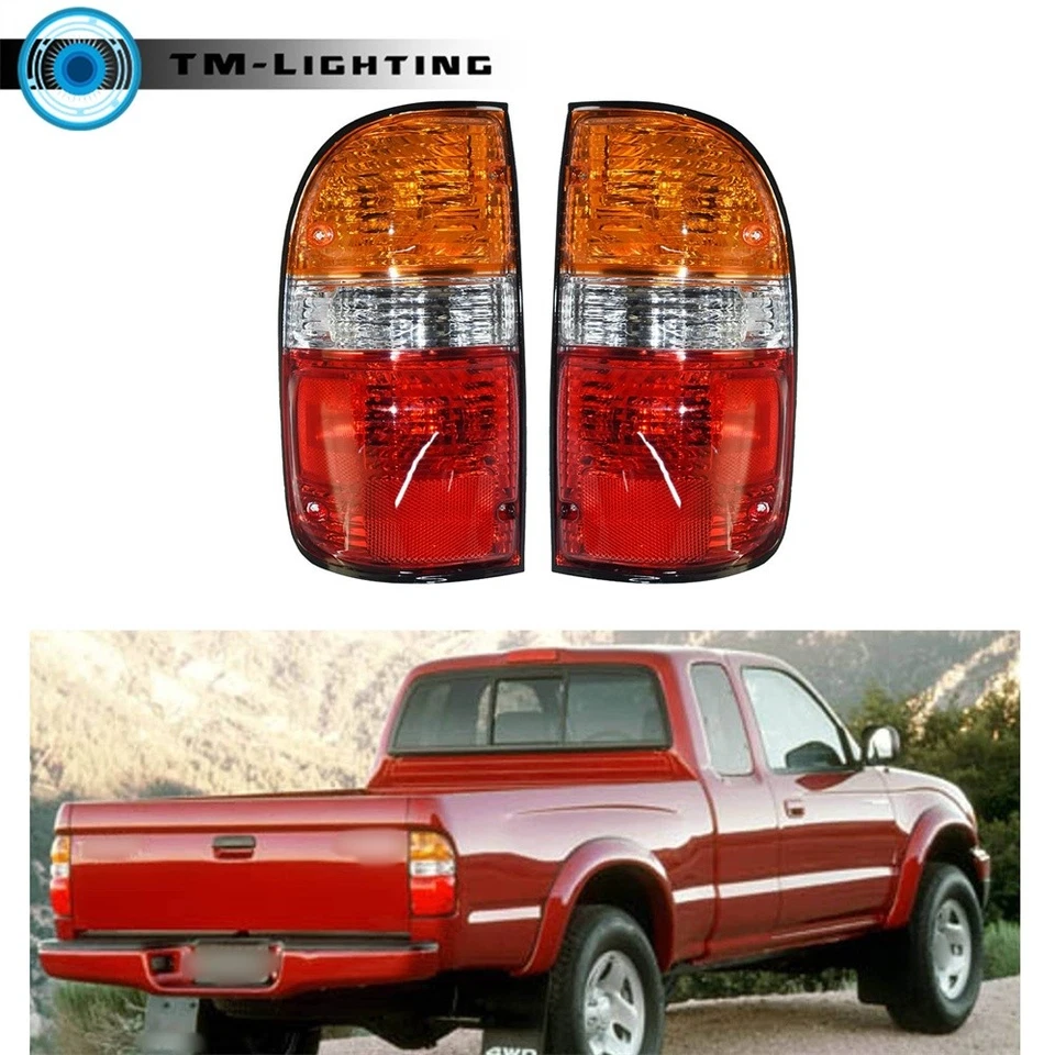 Par de lanternas traseiras com lâmpadas para 2001-2004 Toyota Tacoma lado esquerdo e direito - Imagem 1 de 4