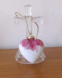 Teri Koenig Signed Porcelain Heart Ornament - Picture 1 of 3