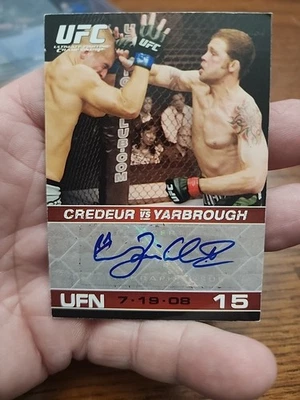 Tim Credeur 2009 Topps UFC Round 1 RC AUTOGRAPH  #A-TC  - Image 1 of 2
