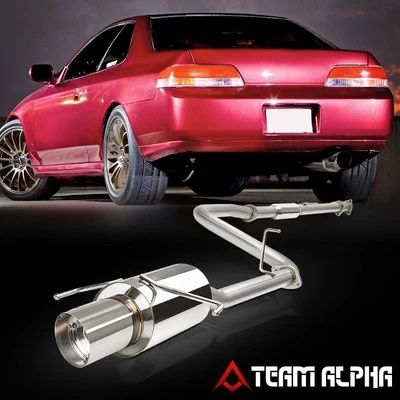 Se adapta a Honda Prelude BB 1997-2001 [SILENCIADOR PUNTA 4"] escape Catback de acero inoxidable Foto 1 de 4