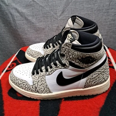 Size 10.5 Nike Air Jordan 1 Retro OG High White Cement Men DZ5485-052 - Image 1 of 4