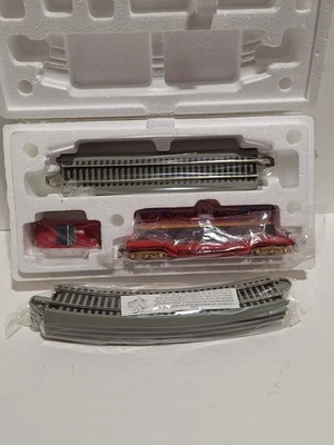 Coche plano Bachmann Hawthorne Village Corvette 1957 con auto y orugas y certificado de autenticidad Foto 1 de 4