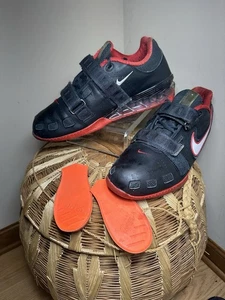 Nike Romaleos 2 'Bred' Mens Size 10.5 Weightlifting Powerlift Shoes With Lifts - Picture 1 of 15