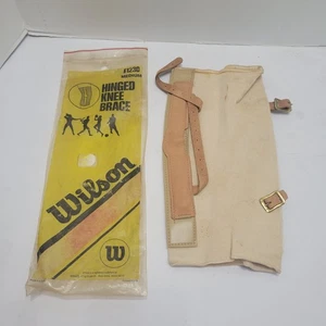 Vintage Wilson braune Leder-Kniebandage mit Scharnier Medium Wilson Sportartikel  - Bild 1 von 8