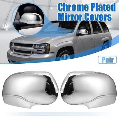 Par de cubiertas de espejo retrovisor completo cromadas para Chevrolet Trailblazer 2002-2009 Foto 1 de 4