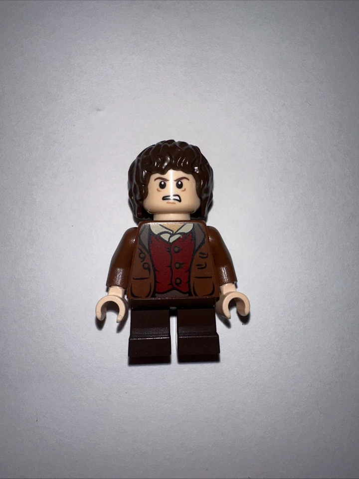 Lego Señor de los Anillos Frodo Bolsones Chaqueta Marrón Rojizo Minifigura LOR062 Foto 1 de 3
