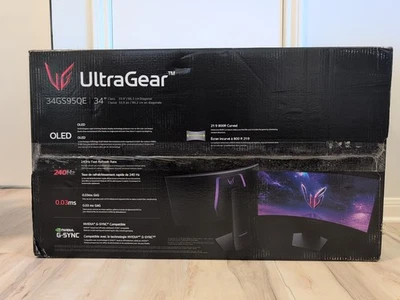 LG UltraGear 34" OLED Curved Monitor. 240Hz 0.03ms FreeSync / Nvidia G-SYNC -NEW - Image 1 of 4