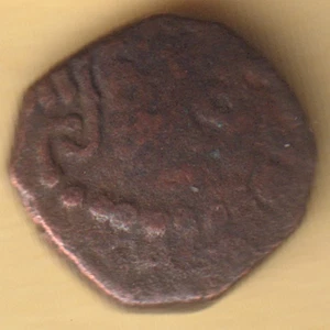 ANCIENT INDIA GUPTA DYNASTY 415-455 AD KUMARGUPTA I COPPER DRACHMA RARE COIN - Picture 1 of 2