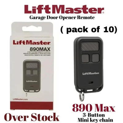 LiftMaster 890MAX Mini Key Chain Garage Door Opener 2.0+security Pack of 10 - Image 1 of 4