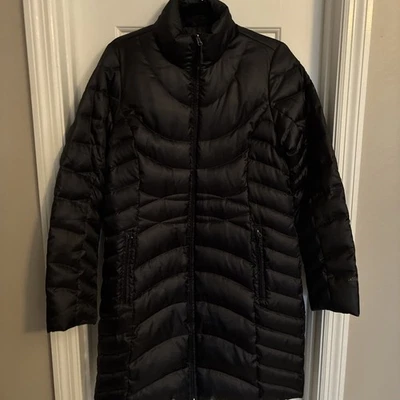 Eddie Bauer Black Down Puffer Coat Women's Size M Missing Hood - Image 1 of 4
