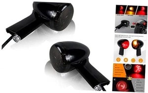 Smoked Bullet LED Rear Turn Signals Integrated Brake Running Light Compatible - Picture 1 of 7