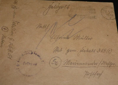 Feldpost 1945 9 F.E.A.51 Festung Stettin Flakabteilung 315 Königsberg Ostpreußen - Bild 1 von 4