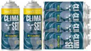XXL ClimaSet Confezione R134a A/C 3in1 Riempimento Climatizzatore Refrigerante Perdite Stop AC - Foto 1 di 8