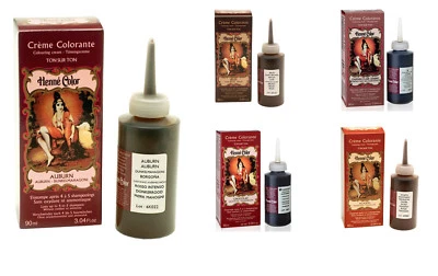 Henna Hair Colorant Henne Cream 90ml AUBURN/BLACK/BROWN/COOPER/BLOND/MAHOGANY