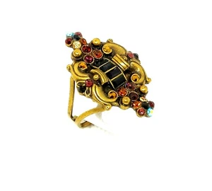 Michal Negrin Ring Multicolor  Crystal One Size Women's. - Picture 1 of 8