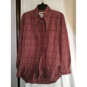 Wrangler Rugged Wear rot kariertes Button Down Freizeithemd Western Style - Bild 1 von 3