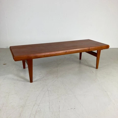 LARGE 1960s DANISH TEAK COFFEE TABLE BY JOHANNES ANDERSEN TRIOH MIDCENTURY #3732 Cover