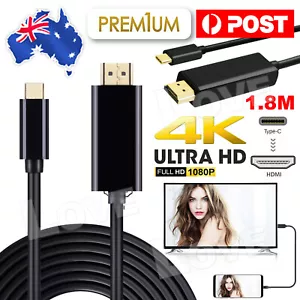 USB C to HDMI Cable Type C Male to HDMI Male 4K Cable For Macbook Chromebook NEW - Picture 1 of 9
