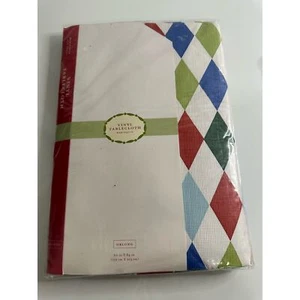 Vintage Neu mit Etikett neu Weihnachten längliche Tischdecke Harlekin Vinylrücken 84 x 60 - Bild 1 von 5