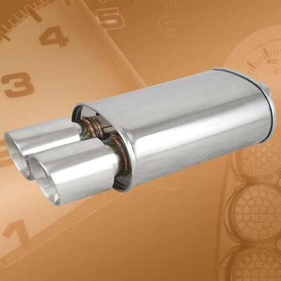 TAPA SILENCIADOR ESCAPE SPUNLOCKED DOBLE PARED DOBLE PUNTA INCLINADA PARA TOYOTA PULIDO Foto 1 de 4