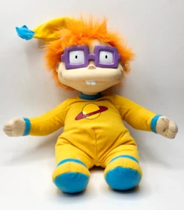 Vintage Rugrats Slumber Party Chuckie Finster 12” Plush Doll Plastic Head 1997 - Picture 1 of 5