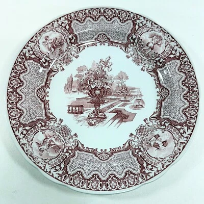 Vintage SPODE dinner 10.5" Plate Victorian Cranberry Archive Collection SEASONS - Image 1 of 2