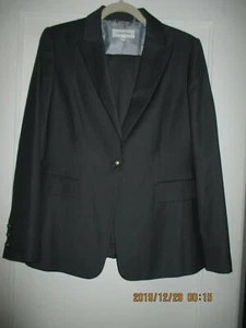 CALVIN KLEIN+TRAJE PANTALÓN MUJER+COLOR: GRIS OSCURO+TALLA 10+BLAZER DE UN BOTÓN+PANTALÓN - Imagen 1 de 10