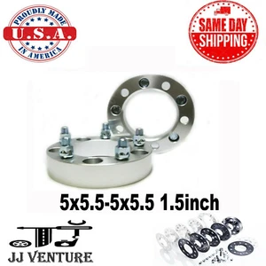 2PC 5X5.5 (139.7MM) TO 5X5.5 WHEEL SPACER ADAPTERS 1/2-20 STUDS 1.5" (38.1MM) - Picture 1 of 2