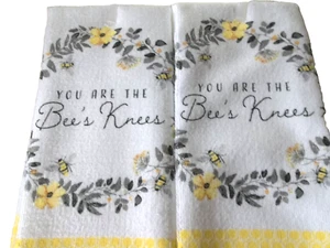 YOU ARE THE BEES KNEES 2 toallas de microfibra estampadas iguales (15"x25") - Imagen 1 de 2