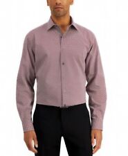 Alfani Men's Regular Fit Long Sleeve Shirt Port/White 15-15.5(34/35)M