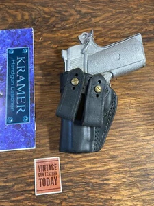 KRAMER Black Leather IWB Holster #2 for Colt Officers .45 1911 Model LEFT - Picture 1 of 2