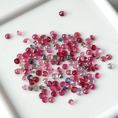 1.8 MM ROUND AAA+ NATURAL MULTI SAPPHIRE FACETED CALIBRATED GEMSTONE 140 PIECES - Image 1 of 4