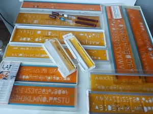 Rotring/ Standardgraph Schriftschablonen/ Schablonen  Technisches  Zeichnen Set  - Bild 1 von 24