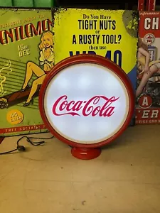 Coca Cola Red Round Light Up Sign - Free Uk Posting (48cm Tall) - Foto 1 di 19
