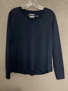 Columbia PFG Mens V Neck Size XL Long Sleeve Shirt Blue Omni-Shade Polyester - Picture 1 of 5
