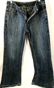 Buffalo David Bitton Men's Jeans 32x33 Dark Wash Blue Denim Pants Straight Leg - Picture 1 of 11