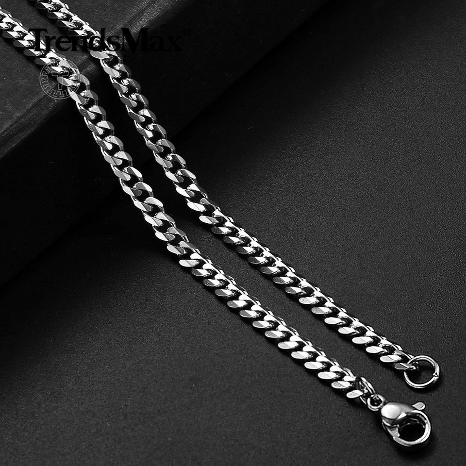 Collar de cuerda Figaro con bordillo de 2-5 mm cadena chapada en plata/negro/oro de acero inoxidable Foto 1 de 1