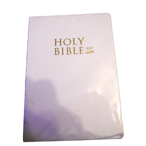THE HOLY BIBLE 7 1/2” x 5” King James Old and New Testament White NWT - Picture 1 of 2