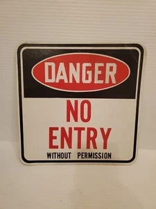 Vintage Danger No Entry Pringle's Multi-Pack Cardboard Fun Garage Sign - Picture 1 of 2