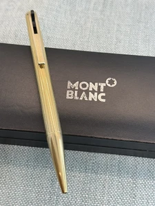Montblanc 7847 Gold Plate Pix Ball L Ballpoint Pen Germany 1973-80 Solid Writer - Picture 1 of 13